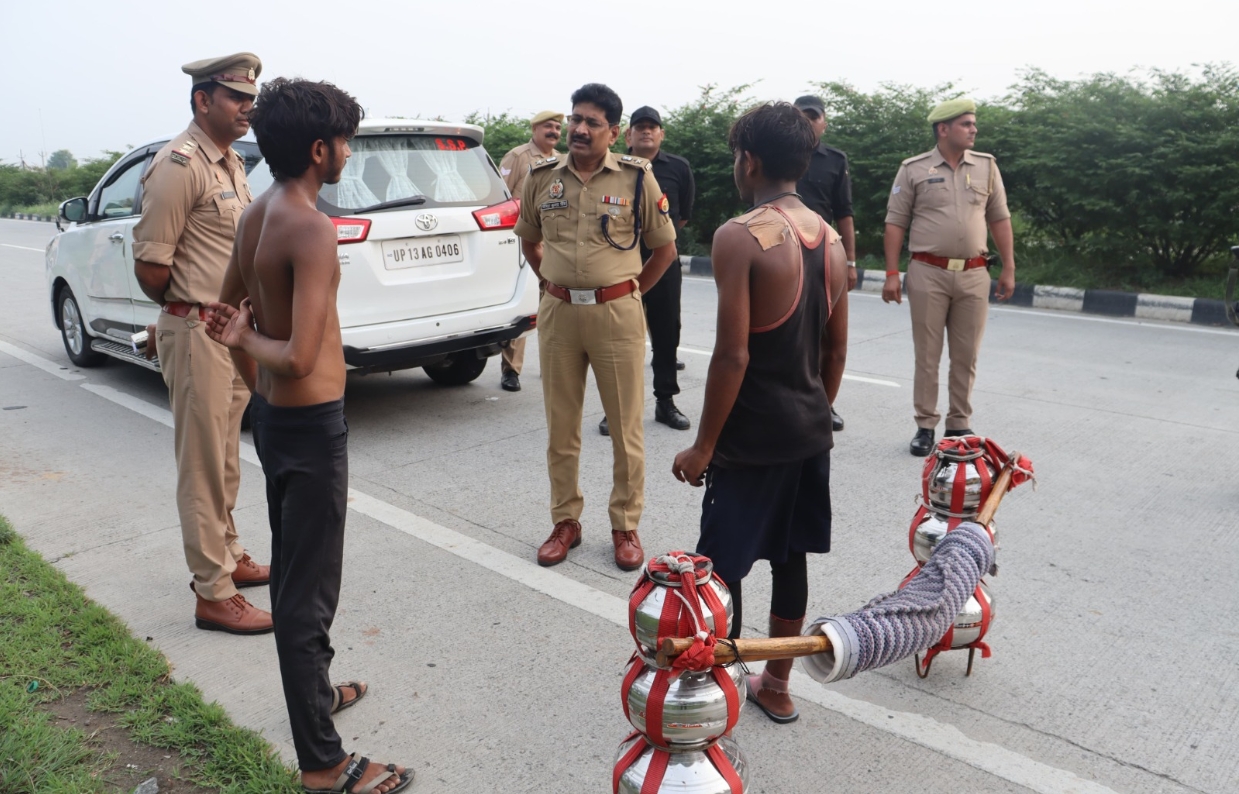 कांवड़ यात्रा मार्गों का निरीक्षण सुरक्षा व्यवस्था का लिया गया जायजा